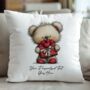 Personalised Whimsical Valentine Anniversary Love Animals Cushion, thumbnail 3 of 11