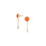 Orange Carnation Flower And Pearls Drop Earrings, thumbnail 3 of 3