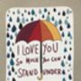 Umbrella Valentine's Day Card, thumbnail 3 of 3