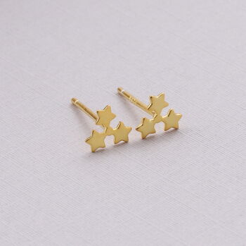 'Friends Are Stars' Sterling Silver Star Cluster Earrings, 9 of 9