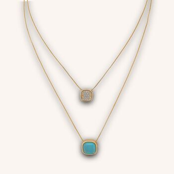 Alison Gold Plated Necklace Layered Necklace, 6 of 7