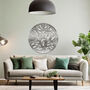 Circular Metal Tree Silhouette Wall Art Sculpture For Living Room, thumbnail 5 of 11