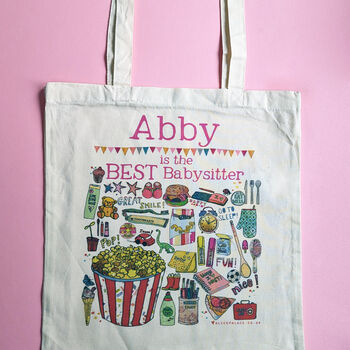 Personalised Best Babysitter Bag, 5 of 5