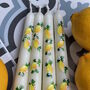 Ivory Hand Painted Lemon Taper Candle, thumbnail 4 of 5