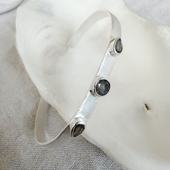 Handmade Sterling Labradorite Cuff, 6 of 12