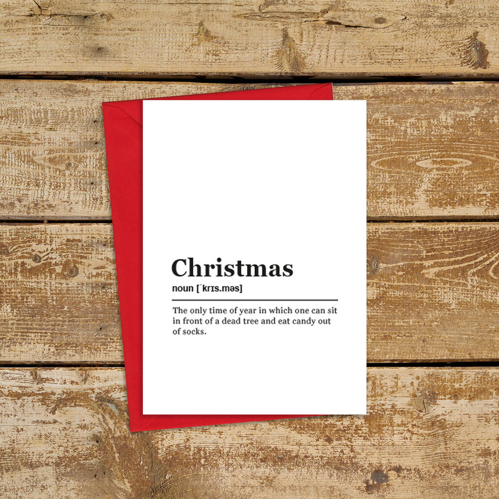 Christmas Definition Card By Moonglow Art