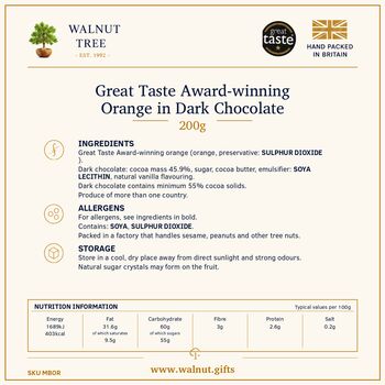 Great Taste Dark Chocolate Orange Slices Gift Box – 180g, 5 of 8