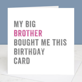 Personalised From Your Brother Birthday Card, 4 of 4