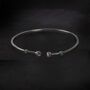 Silver Bangle With Moonstone And Turquoise Gemstones, thumbnail 2 of 4