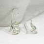Handmade Sterling Silver Rainbow Moonstone Earrings, thumbnail 1 of 6