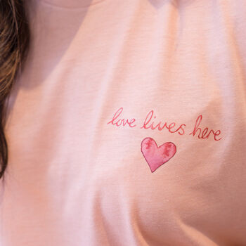 Love Lives Here Watercolour Tshirt Set, 2 of 6
