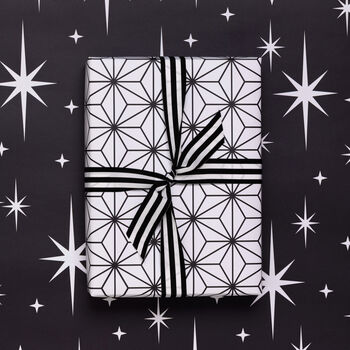 Luxury Lined Stars, Christmas Wrapping Paper, 3 of 5