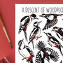Woodpeckers Wildlife Watercolour Postcard, thumbnail 2 of 8