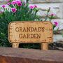 Personalised Garden Name Sign – Plaque For Garden Lovers And Grandads / Grandma, thumbnail 1 of 5