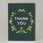 Wreath 'Thank You' Card, thumbnail 1 of 3
