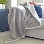 Personalised Paternity Daddy And Me Grey Soft Blanket, thumbnail 2 of 5