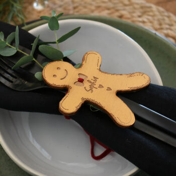 Personalised Gingerbread Man Table Name Place Settings, 8 of 8