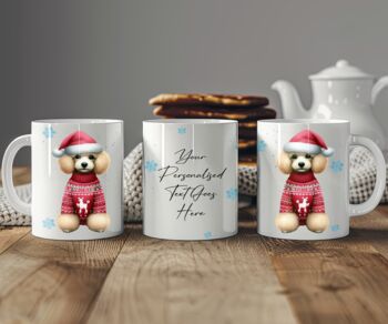 Personalised Poodle In Christmas Jumper Mug B, 2 of 2
