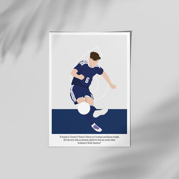 Kieran Tierney Commentary Scotland Football Print, 2 of 3