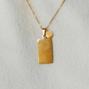 Horoscope Gold Vermeil And Constellation Necklace, 3 of 4