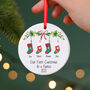 Personalised Christmas Stocking Ceramic Tree Bauble, thumbnail 1 of 6