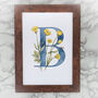B Is For Buttercup Coloured Initial Print, thumbnail 9 of 11