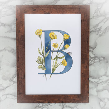 B Is For Buttercup Coloured Initial Print, 9 of 11