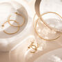 Slim Silver Or Gold Large Lynsey Hoops, thumbnail 4 of 9