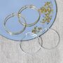 Silver Or 18ct Gold Plated Hammered Hoop Earrings, thumbnail 1 of 4