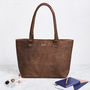 Vintage Leather Tote Bag, thumbnail 2 of 7