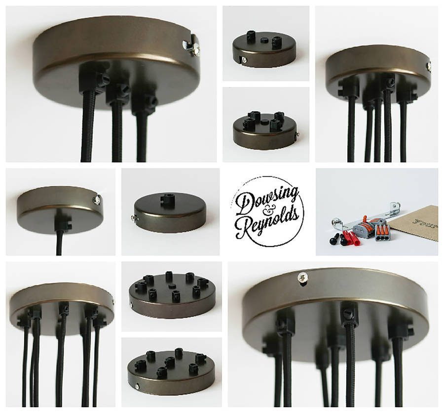 Multi Outlet Ceiling Rose For Fabric Cable By Dowsing & Reynolds