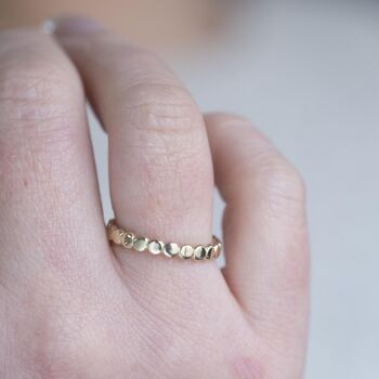 Pebble Solid Yellow Gold Ring, 2 of 4