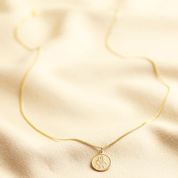 Personalised Gold Sterling St Christopher Necklace, 5 of 6