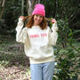 Tinsel Tits Glitter Christmas Jumper Sweatshirt, thumbnail 3 of 7