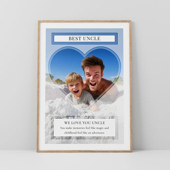Best Uncle Personalised Photo Print Wall Art Gift For Uncle, 2 of 6