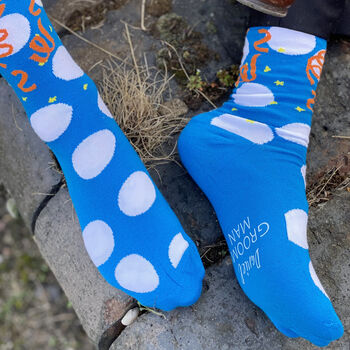 Patterned Personalised Groomsmen Socks, 6 of 6