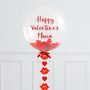 Personalised Sending Kisses Valentine's Bubble Balloon, thumbnail 1 of 3