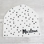 Personalised Dotty Baby Hat, thumbnail 3 of 4