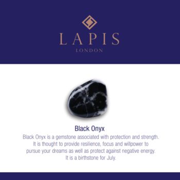 The Square Black Onyx Earrings, Gold, 3 of 4