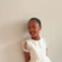Duchess Satin First Communion Dress – Tulle Puff Sleeves And Tutu Skirt, thumbnail 2 of 10