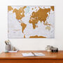 Scratch The World® Black Map Print With Coin, thumbnail 3 of 11