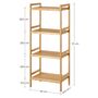 Multi Tier Bamboo Storage Rack Shelves Organiser Unit, thumbnail 9 of 12