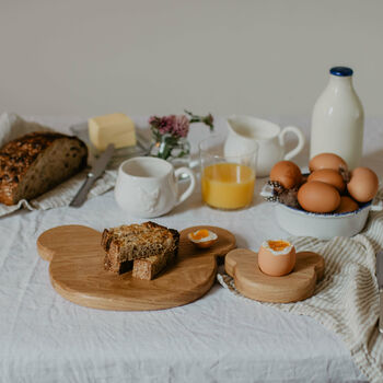 Wooden Bear Breakfast Board And Egg Cup Set, 4 of 12
