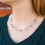 Luna Sterling Silver Beaded Gemstone Necklace, thumbnail 1 of 4
