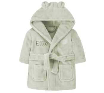 Personalised Baby And Toddler Dressing Gown – Embroidered Name In Eight Colours, 5 of 8
