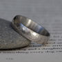 Platinum Wedding Band With Hammer Effect, thumbnail 2 of 6