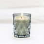 Fragrance Free Candle In Dusky Blue Glass, thumbnail 2 of 5