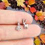 Gold Reindeer And Christmas Tree Earrings Gift, thumbnail 6 of 7