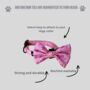 Pink Floral Dog Bow Tie, thumbnail 2 of 4