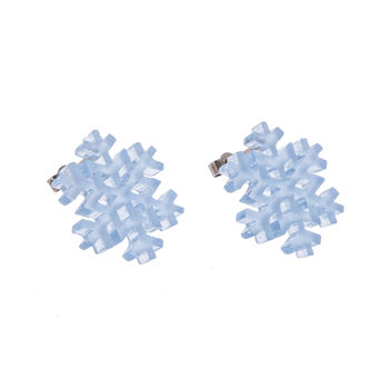 Perspex And Silver Snowflake Stud Earrings, 5 of 8